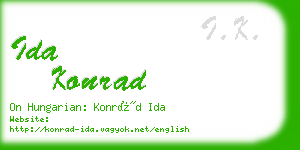 ida konrad business card